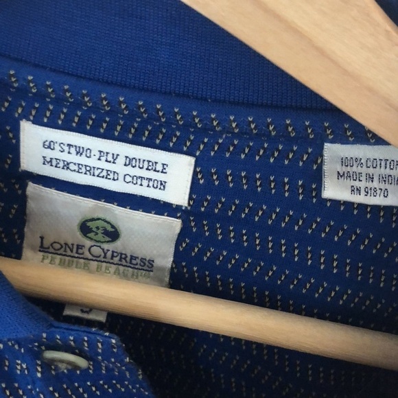 Lone Cypress Pebble Beach Men’s Premium Cotton Polo - Picture 13 of 14